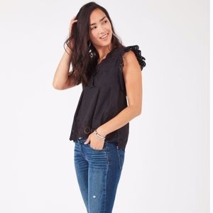Stella & Dot Peyton Eyelet Top